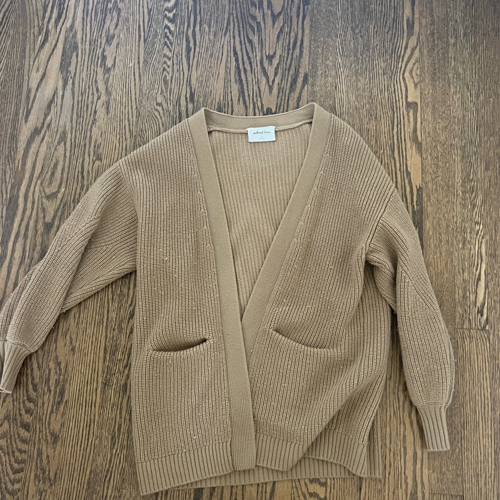 Wilfred Free Unwind cardigan women’s size XS light brown
